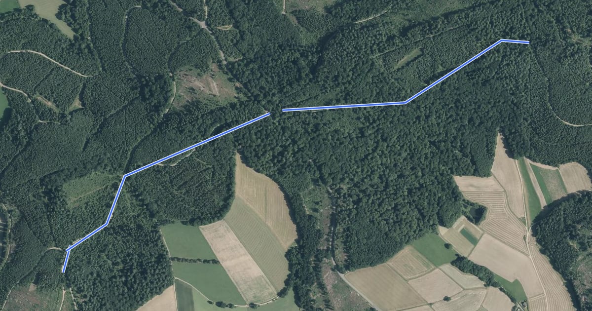 Маршрут Balken Landstraße-Oberholzklau на спутниковом снимке