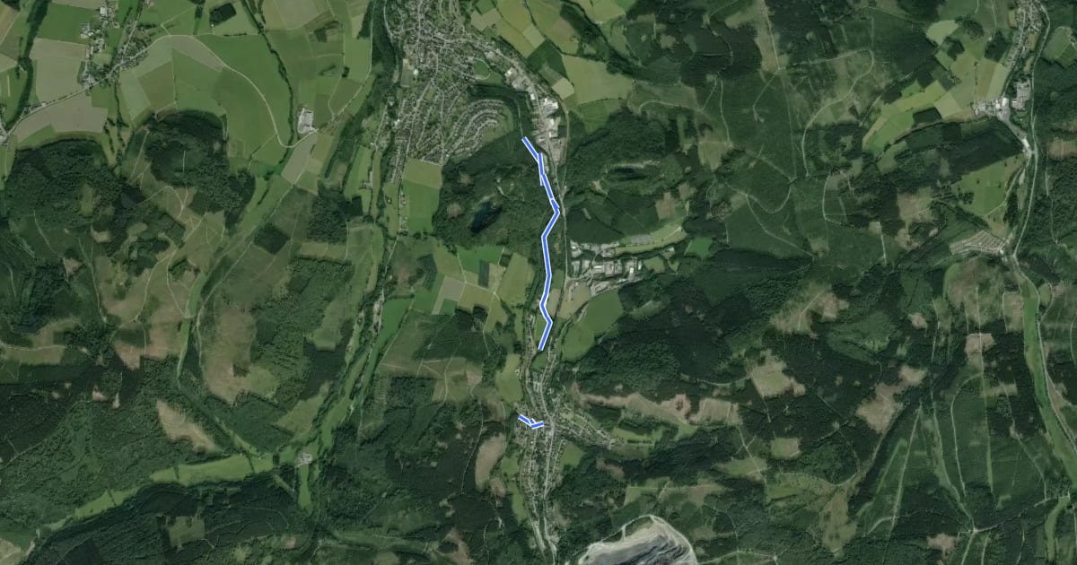 Маршрут Balken Winterberg - Siedlinghausen на спутниковом снимке