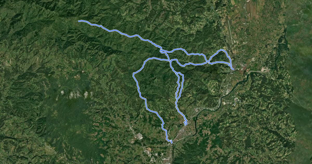Маршрут Balkis Route на спутниковом снимке