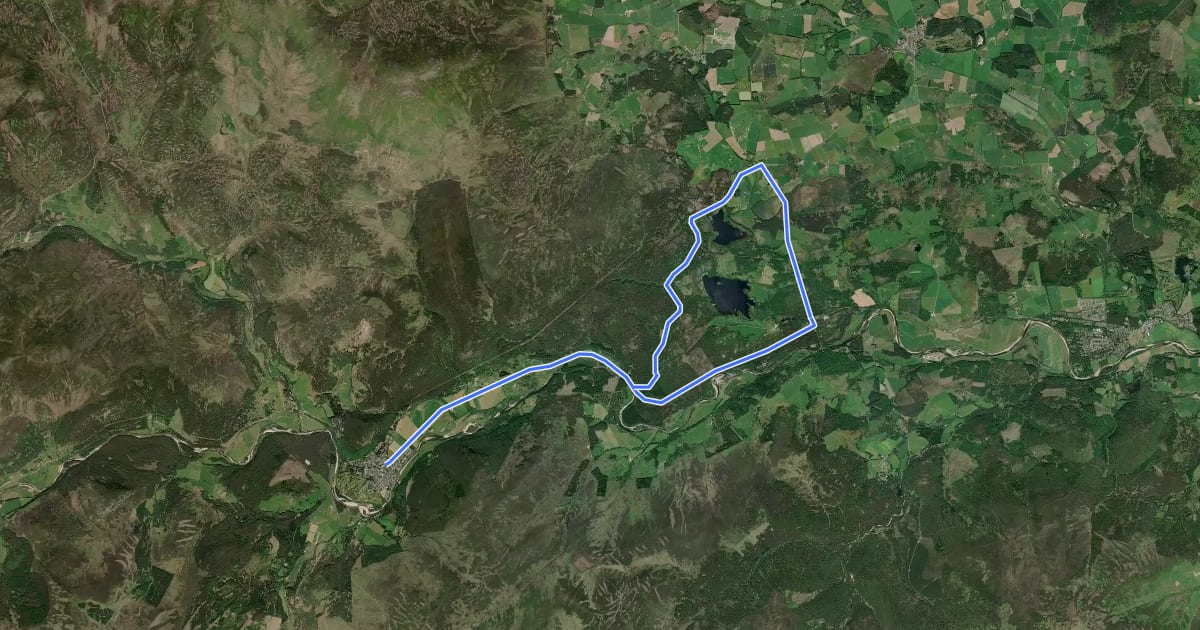 Маршрут Ballater & Burn o'Vat Circular на спутниковом снимке