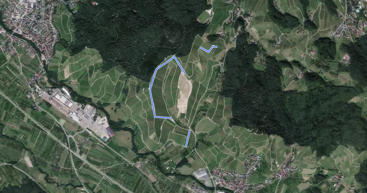 Маршрут Ballenhütte - Eichwald на спутниковом снимке