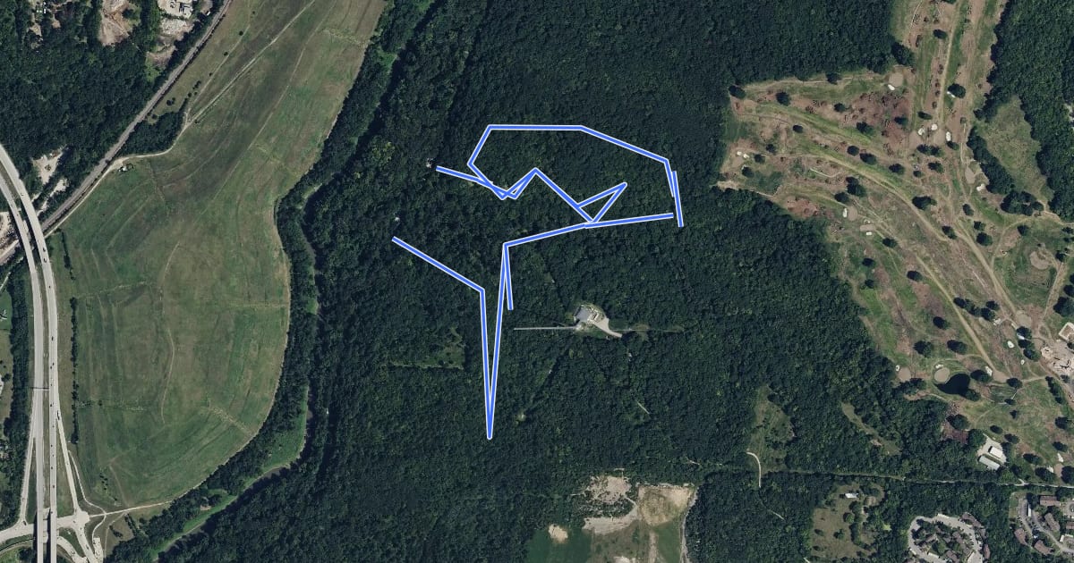 Маршрут Ballentine and Glades Route на спутниковом снимке