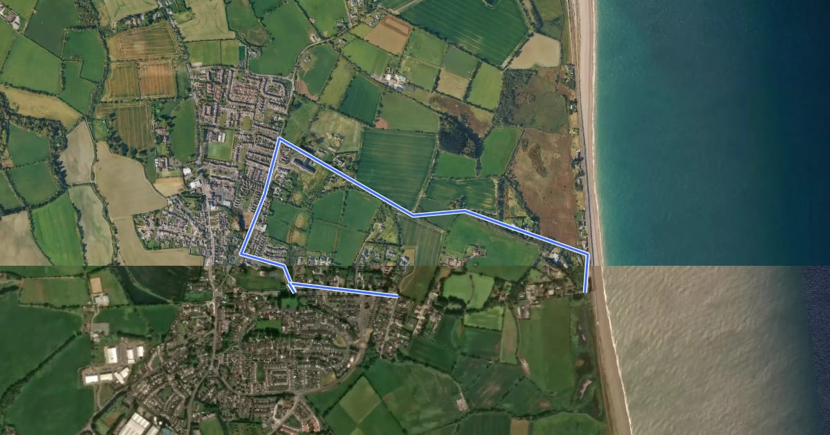 Маршрут Ballydonarea Loop Walk на спутниковом снимке