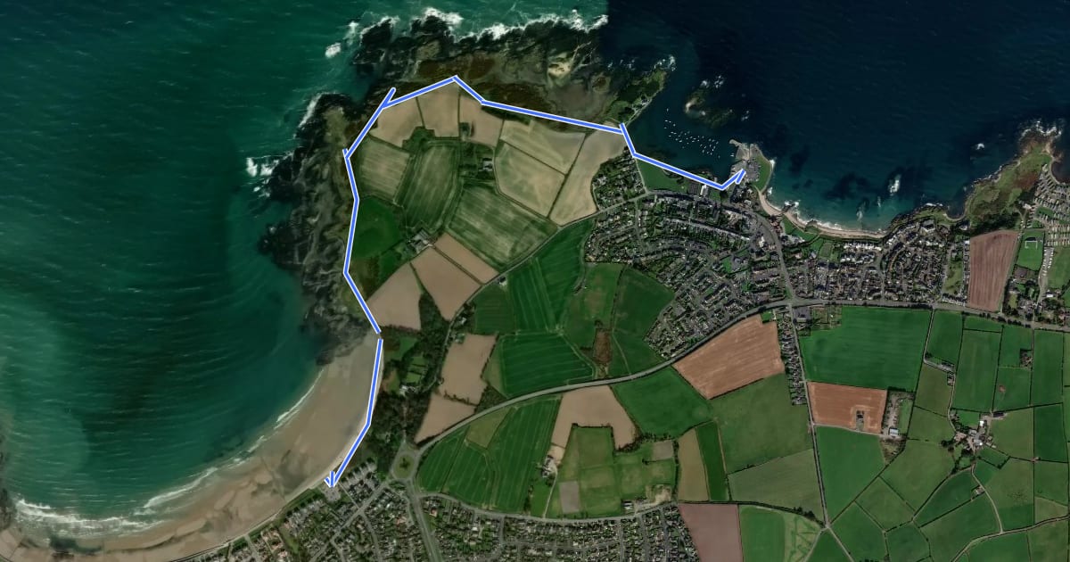 Маршрут Ballymacormick Point, Strangford Lough на спутниковом снимке