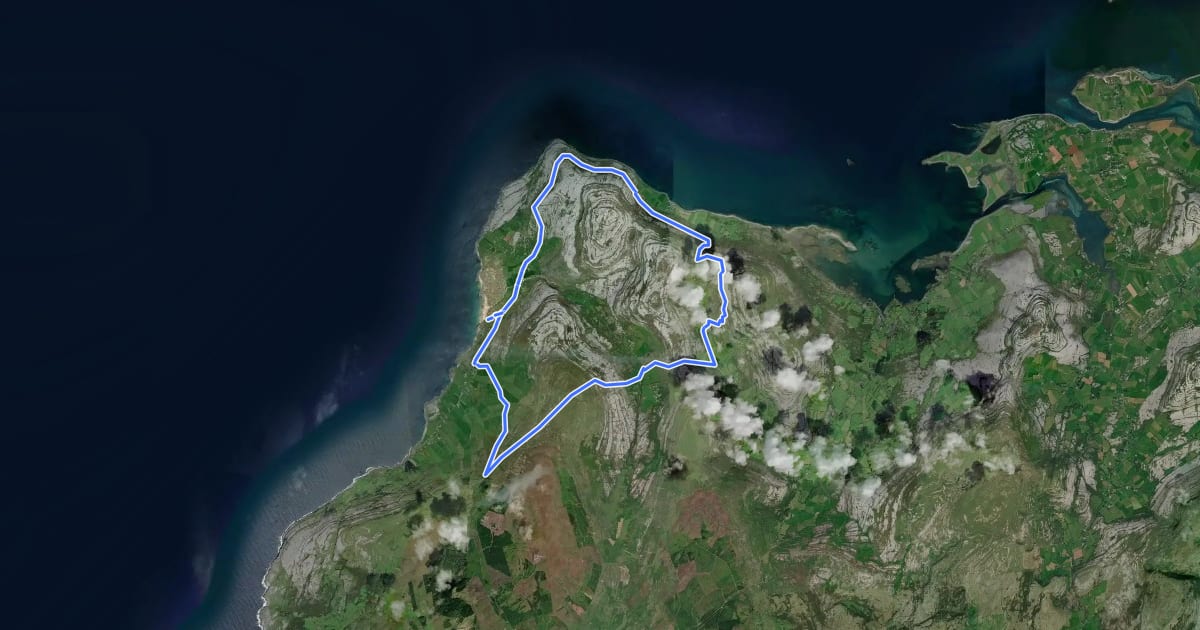 Маршрут Ballyvaughan Black Head Loop на спутниковом снимке