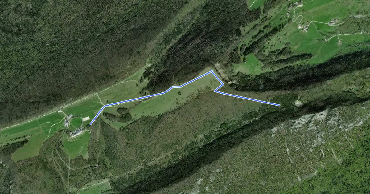 Маршрут Balmberg - Röti Rundweg на спутниковом снимке