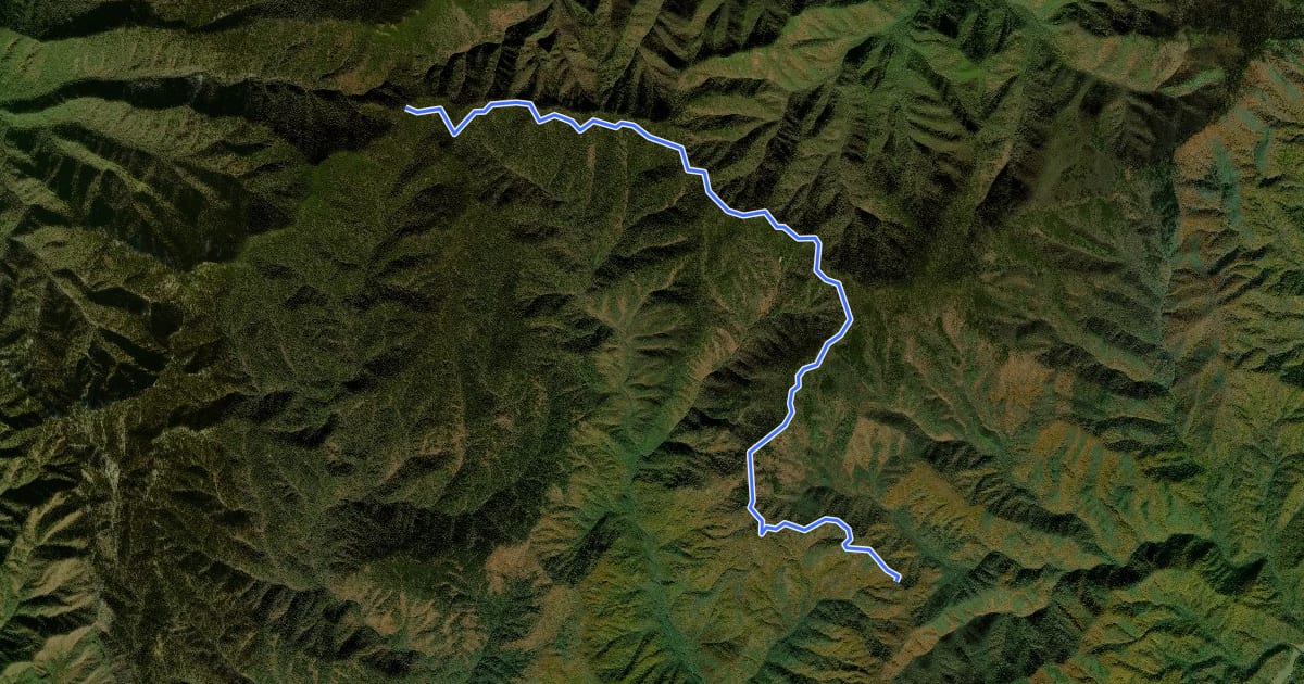 Маршрут Balsam Mountain Trail на спутниковом снимке