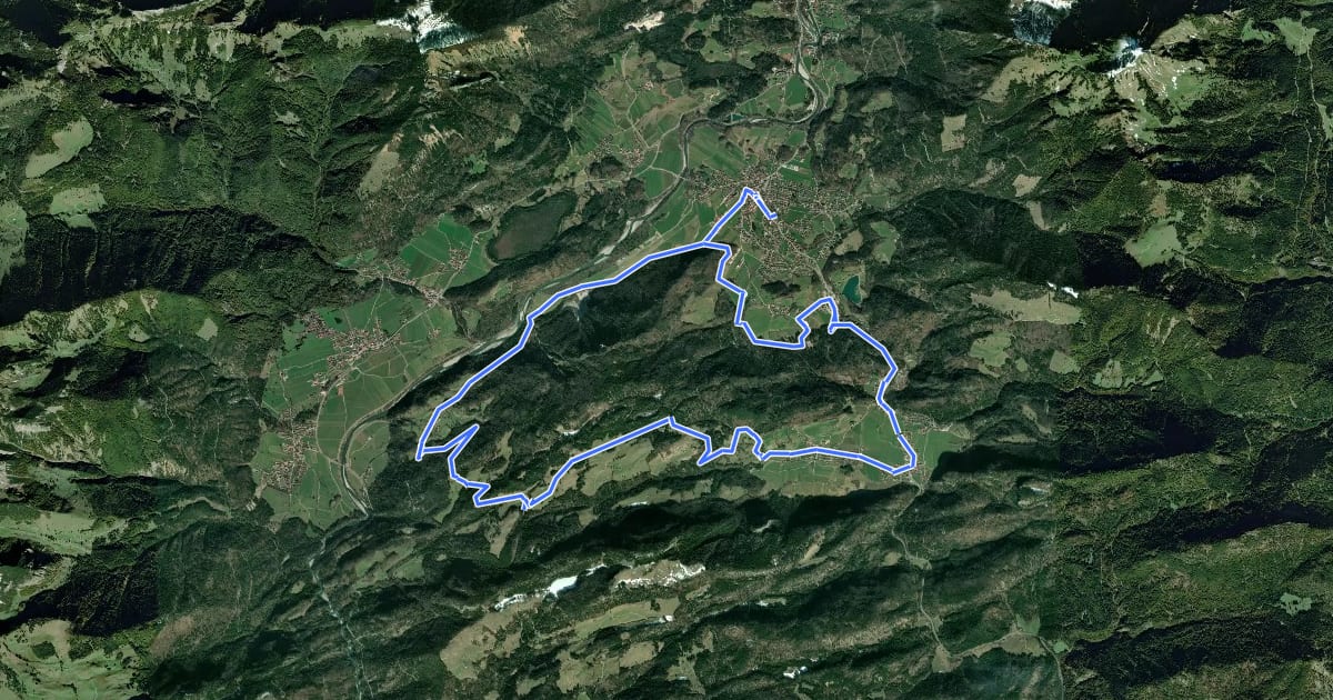 Маршрут Balsberg Runde на спутниковом снимке