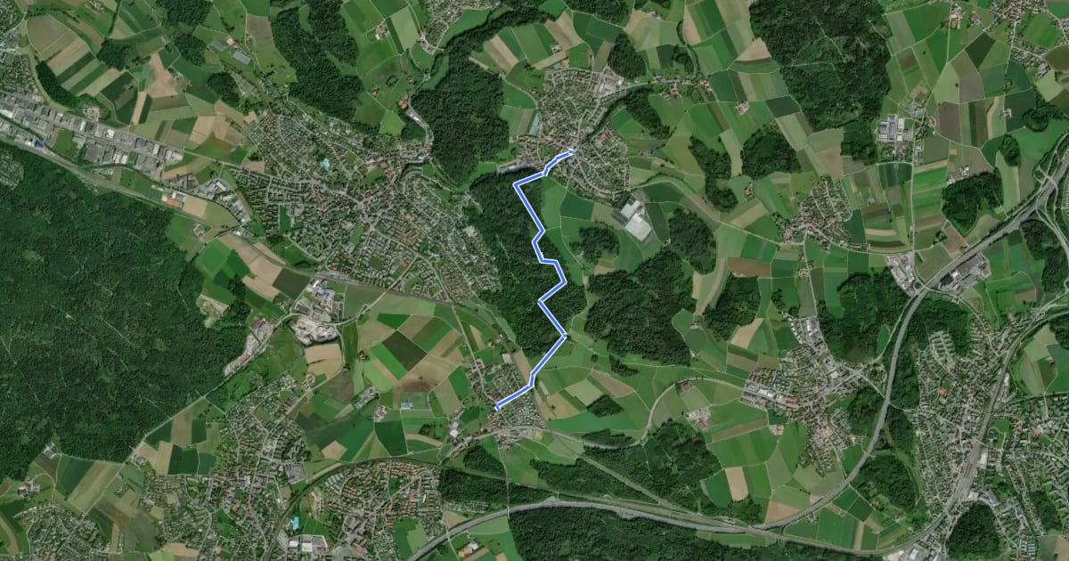 Маршрут Baltenswil - Nürensdorf на спутниковом снимке
