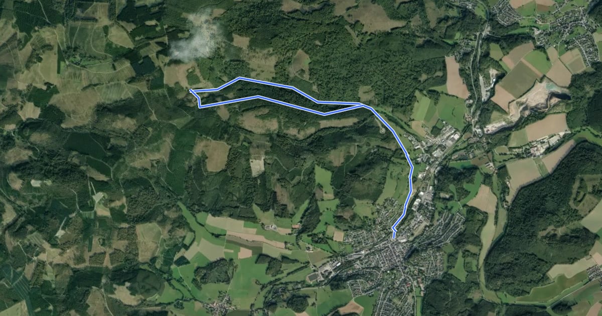 Маршрут Balve Rundweg A1 на спутниковом снимке