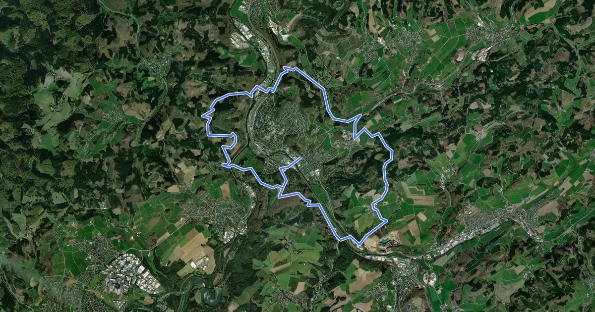 Маршрут Bamenohler Rundwanderweg на спутниковом снимке