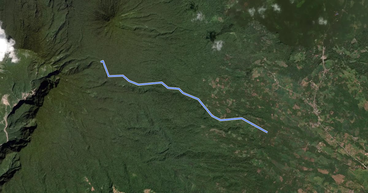 Маршрут Banahao De Lucban Trail на спутниковом снимке