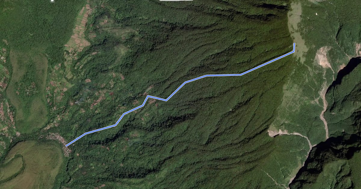Маршрут Banahaw Tatlong Tangke Trail на спутниковом снимке