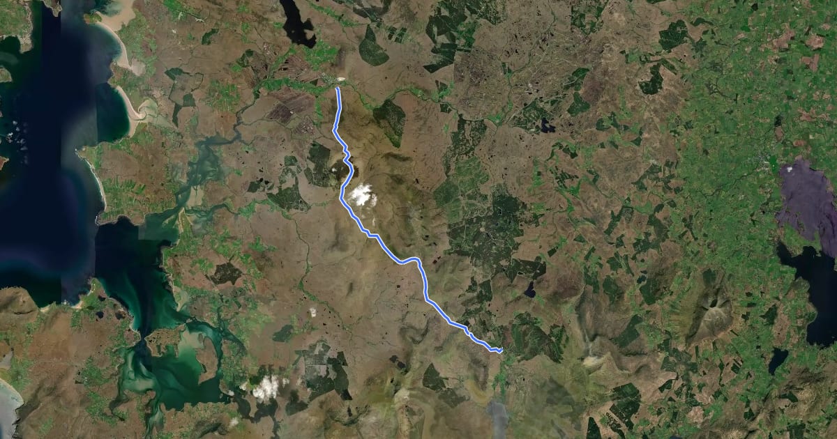 Маршрут Bangor Trail на спутниковом снимке