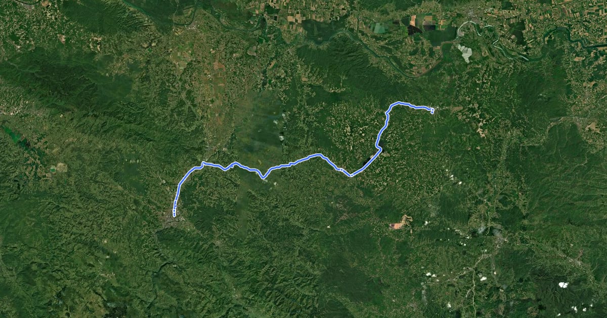 Маршрут Banjalučka pedala на спутниковом снимке