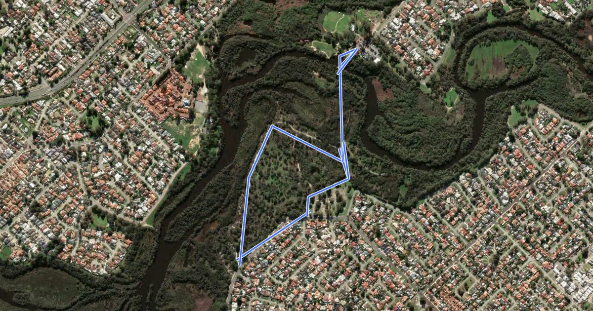 Маршрут Banksia Hill Loop Walk Trail на спутниковом снимке