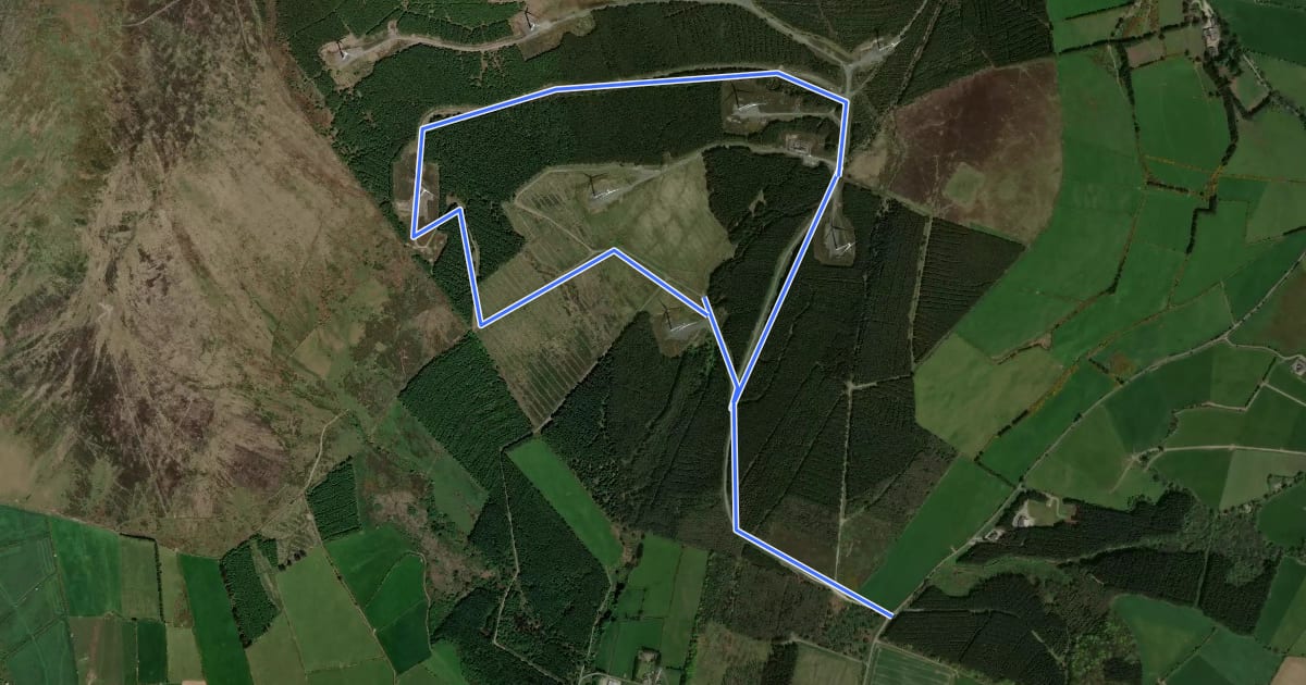 Маршрут Bann River Trail на спутниковом снимке