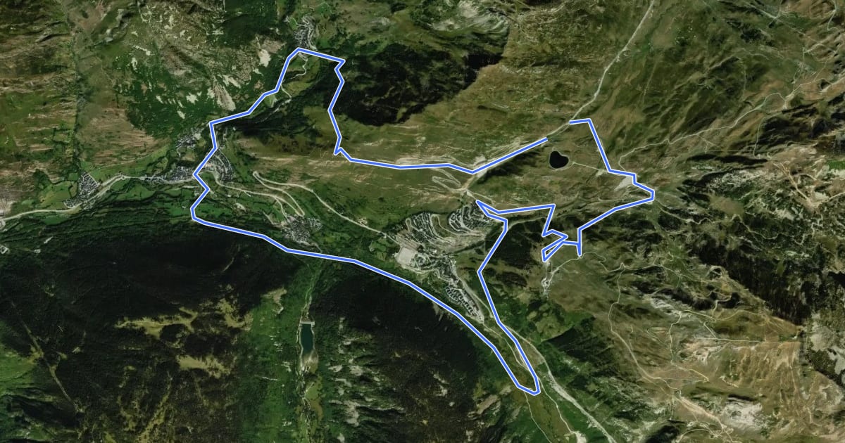 Маршрут Baqueira на спутниковом снимке
