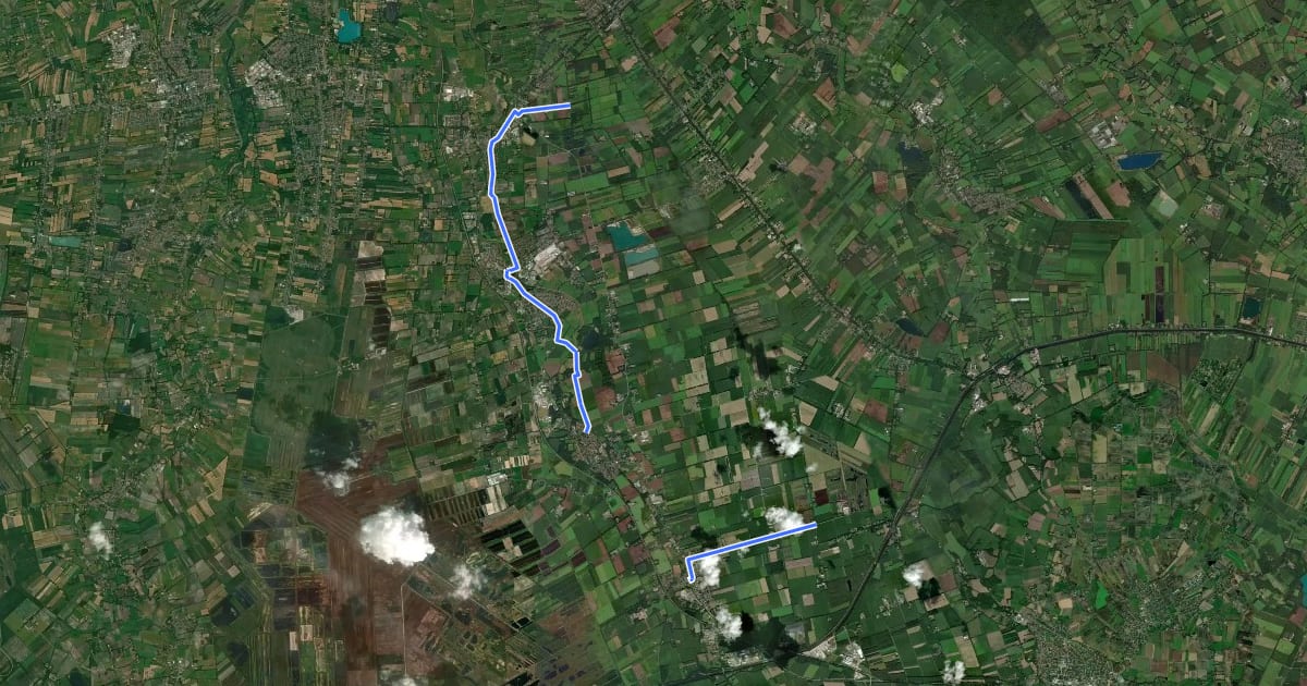 Маршрут Barßel-Saterland Rundtour на спутниковом снимке