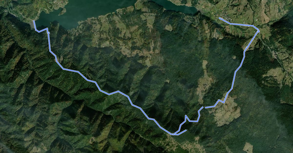Маршрут Baraj Colibița-Piatra lui Orban-Sat Mița на спутниковом снимке