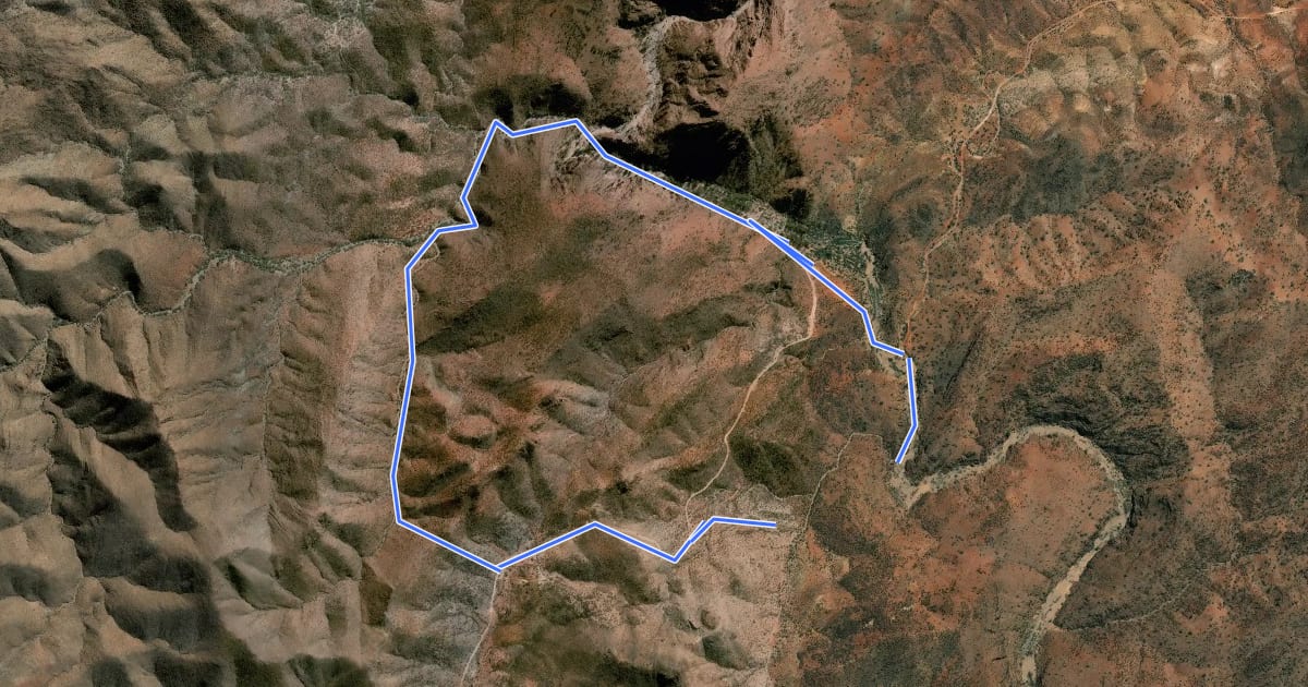 Маршрут Bararranna Walking Trail на спутниковом снимке