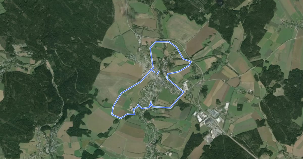 Маршрут Barbaras Mitmach-Tour Elterlein на спутниковом снимке