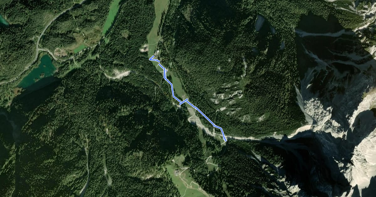 Маршрут Barbarasteig Trail на спутниковом снимке