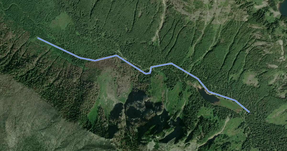 Маршрут Barclay Lake Trail на спутниковом снимке