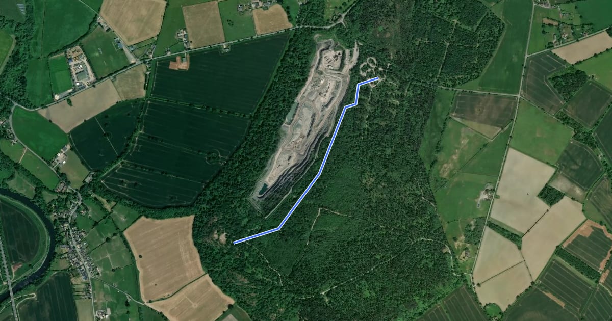 Маршрут Bardon Geo Trail на спутниковом снимке