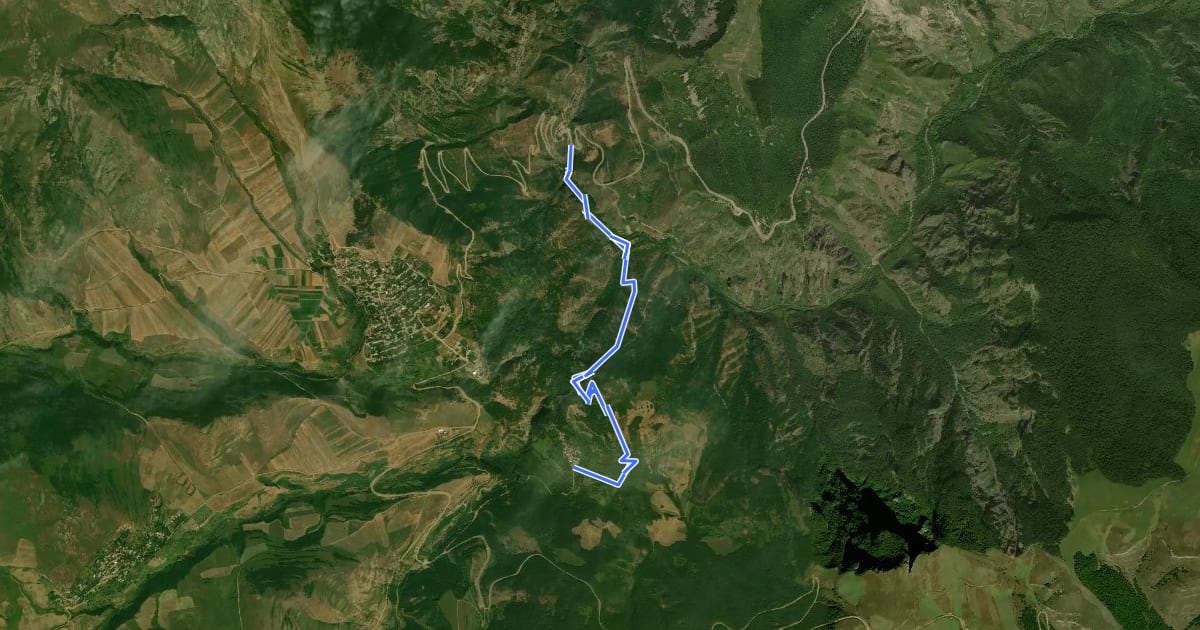 Маршрут Barev Trails: Tandzatap - Devil's Bridge на спутниковом снимке