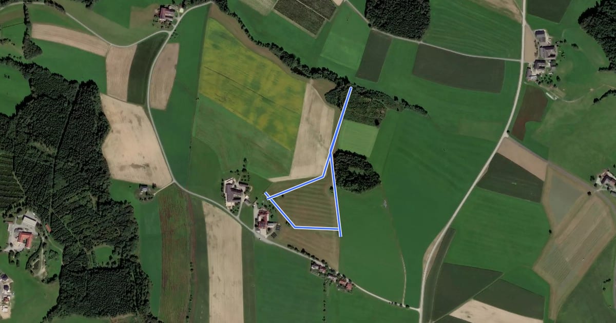 Маршрут Barfußweg на спутниковом снимке