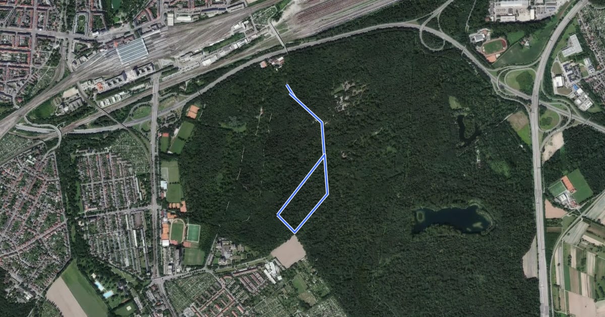 Маршрут Barfußweg на спутниковом снимке