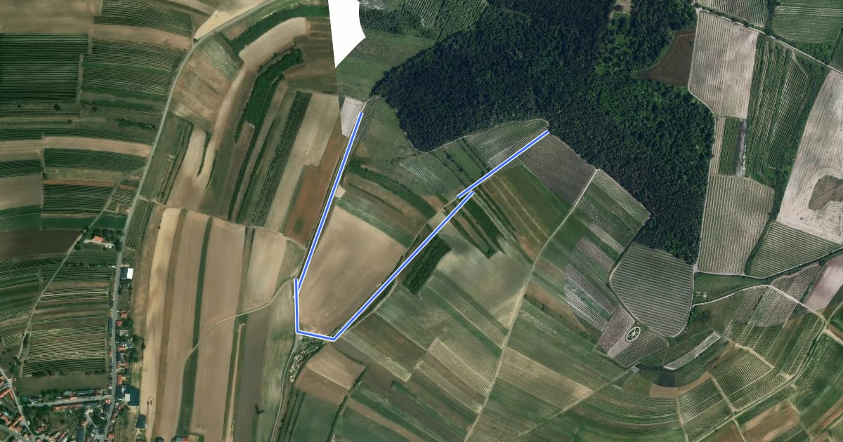 Маршрут Barfussweg на спутниковом снимке