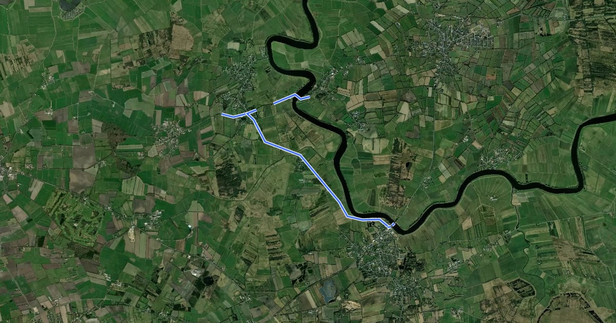 Маршрут Bargener Fähre-Route на спутниковом снимке