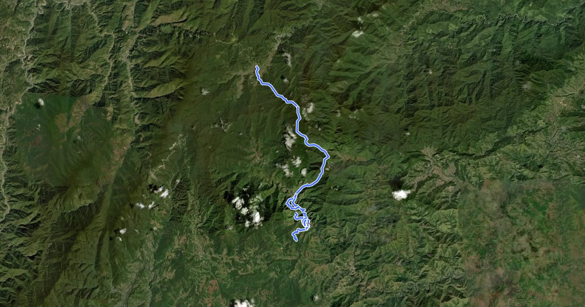 Маршрут Barlig - Cambulo - Batad Amuyao Traverse на спутниковом снимке