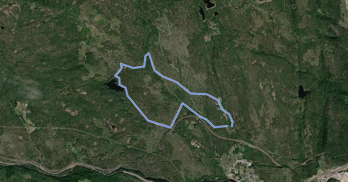 Маршрут Barlindalsrunden на спутниковом снимке