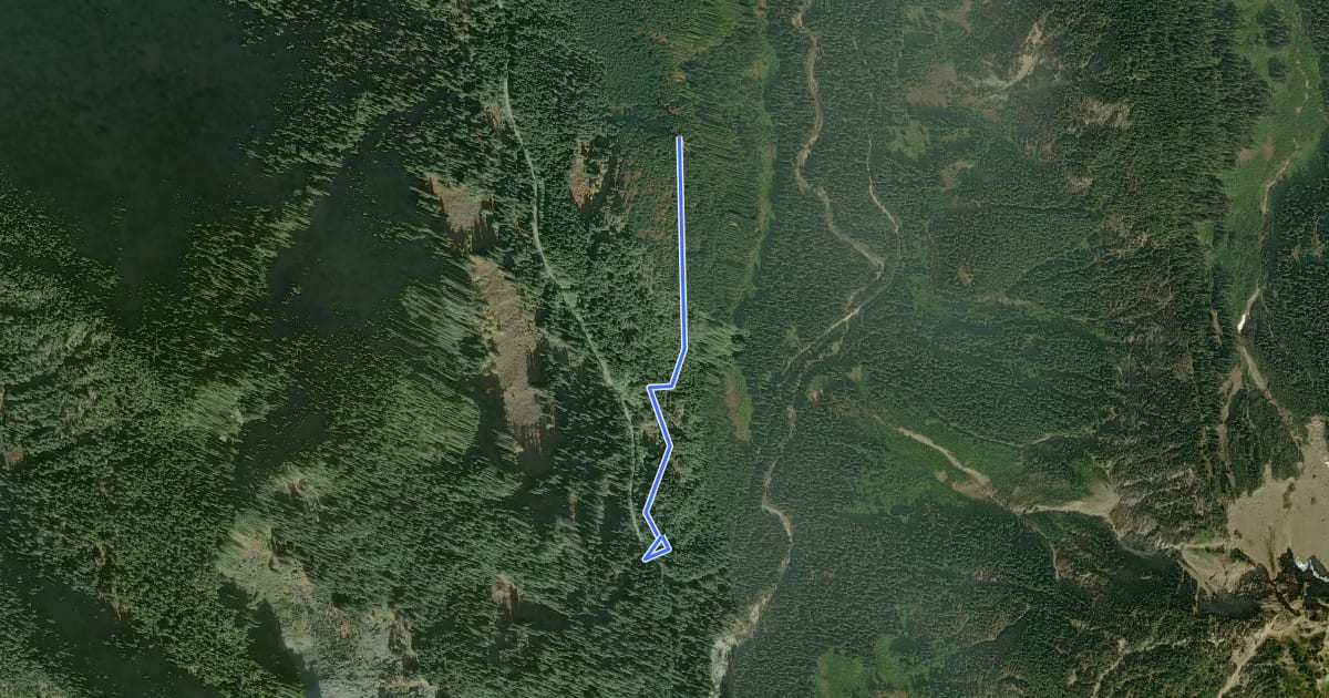 Маршрут Barlow Point Trail на спутниковом снимке
