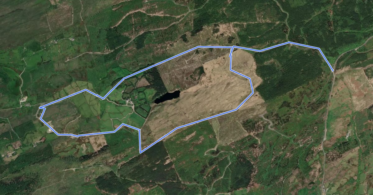 Маршрут Barnageehy Loop Walk на спутниковом снимке