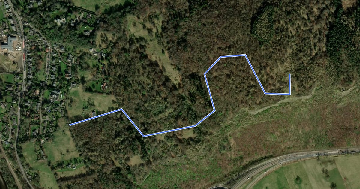 Маршрут Barnhill Trail на спутниковом снимке