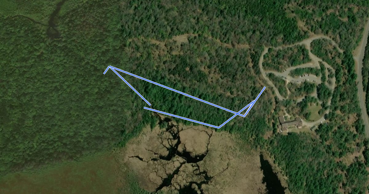 Маршрут Barnum Brook Trail на спутниковом снимке