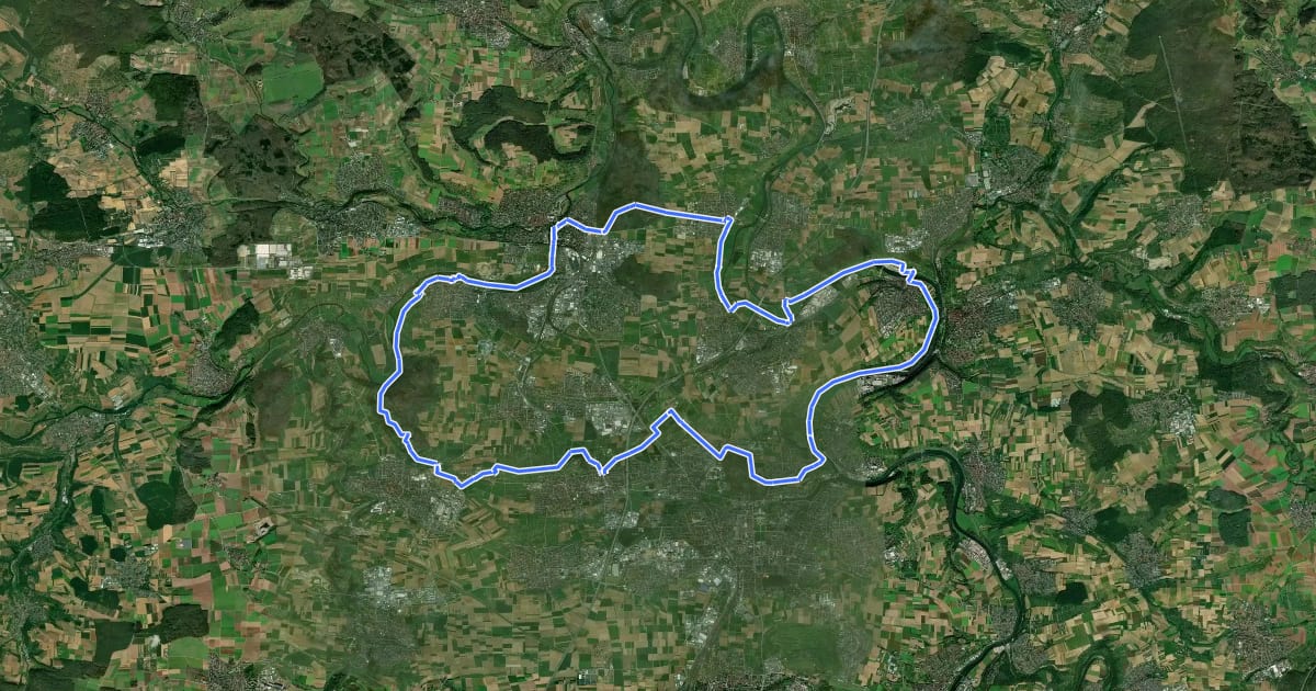 Маршрут Barock-Tour - 3B2 - на спутниковом снимке