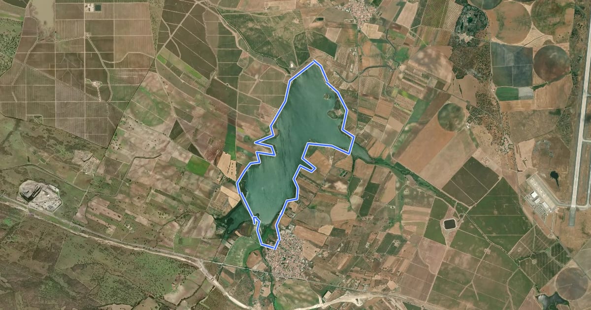 Маршрут Barragem do Pisão на спутниковом снимке