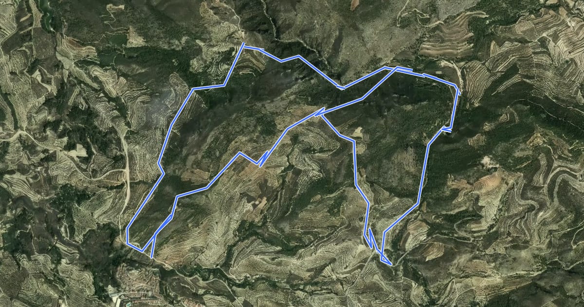 Маршрут Barranc de l'Encantà на спутниковом снимке