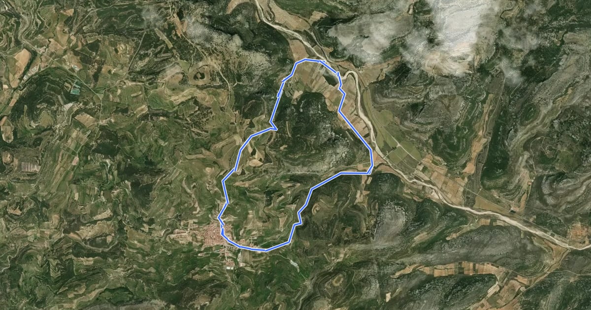 Маршрут Barranc de la Fresca на спутниковом снимке