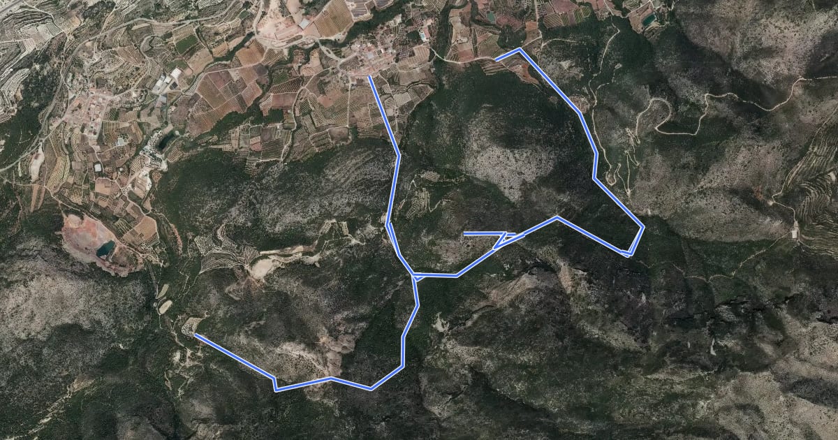 Маршрут Barranc del Collado i la Font de Ferri на спутниковом снимке