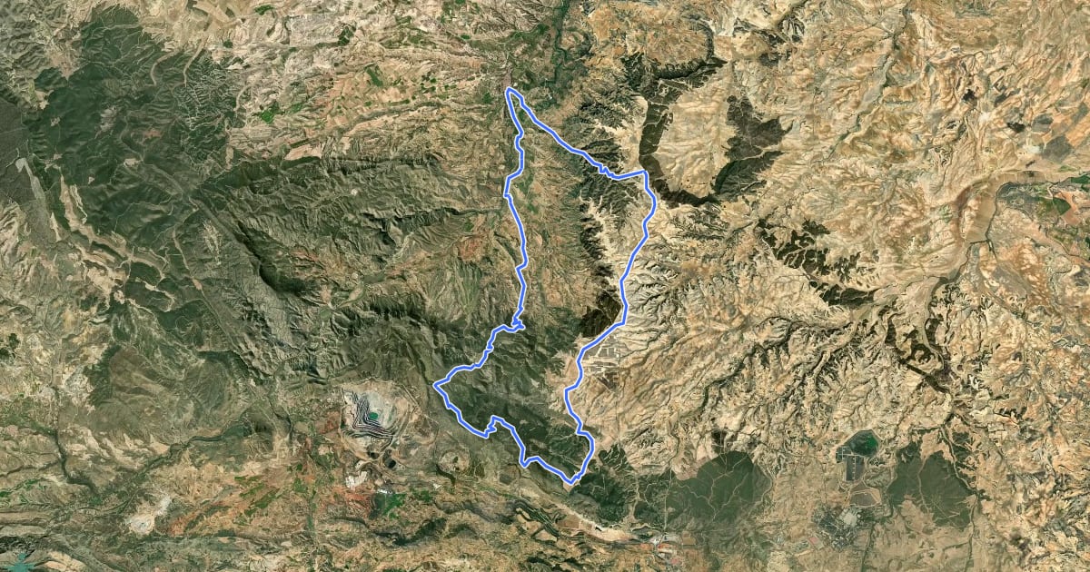 Маршрут Barranco de La Hoz - La Silleta на спутниковом снимке
