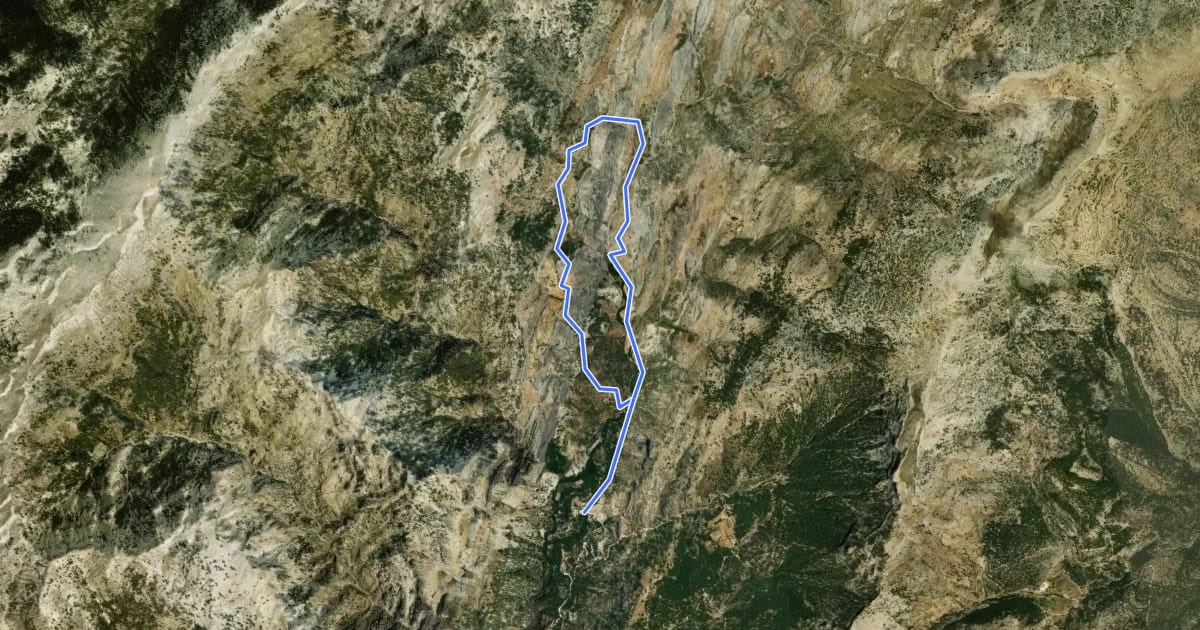 Маршрут Barranco de la Osa на спутниковом снимке