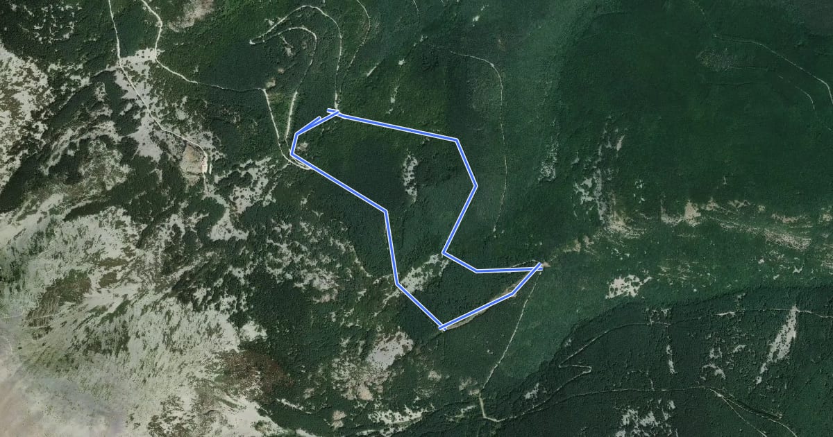 Маршрут Barranco del Apio на спутниковом снимке