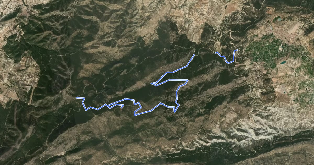 Маршрут Barranco del Pozo на спутниковом снимке