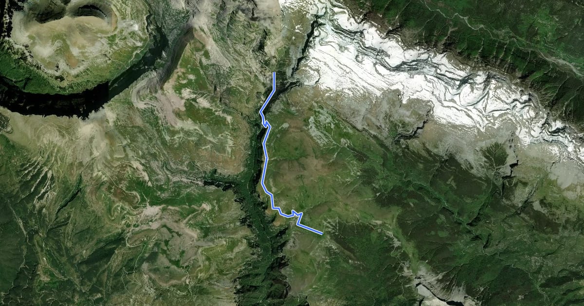 Маршрут Barranco Fuen Blanca на спутниковом снимке